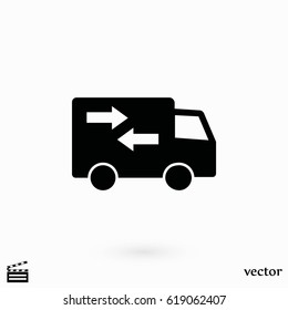delivery vector icon, flat design best vector icon