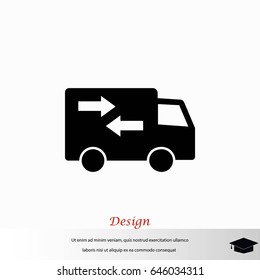 delivery vector icon, flat design best vector icon