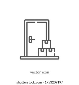 Ilustración del icono vector de entrega. Ui/Ux. Calidad premium.