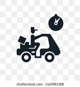 Delivery vector icon isolated on transparent background, Delivery logo concept