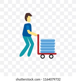 Delivery vector icon isolated on transparent background, Delivery logo concept
