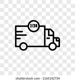 Delivery vector icon isolated on transparent background, Delivery logo concept