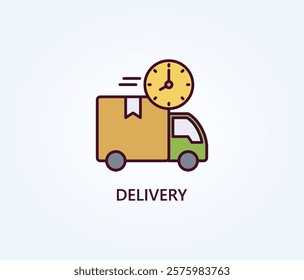 Delivery Vector, Icon Or Logo Sign Symbol Illustration