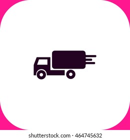 Delivery vector icon on white background.