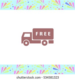 Delivery vector icon on white background. Isolated illustration. Business picture.