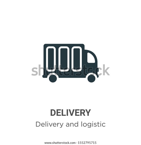Delivery vector icon on\
white background. Flat vector delivery icon symbol sign from modern\
delivery and logistic collection for mobile concept and web apps\
design.