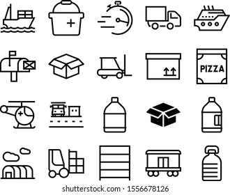 delivery vector icon set such as: tanker, voyage, product, sail, liner, interior, helicopter, delivering, wall, interface, rescue, building, postal, sale, help, italian, plus, square, vacation, tour