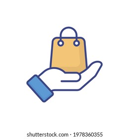 Delivery vector icon style illustration. EPS 10 File