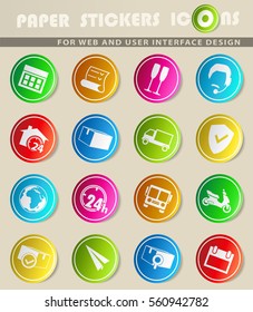 delivery vector icons for user interface design