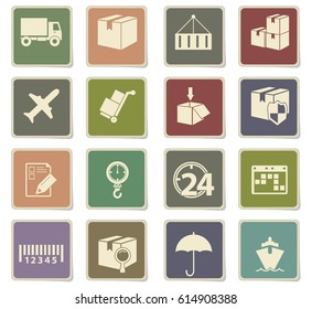 delivery vector icons for user interface design