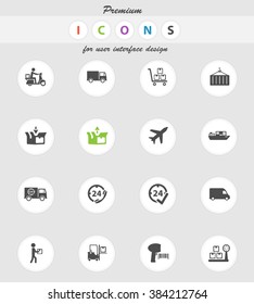 Delivery  vector icons for web sites and user interface