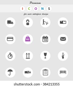 Delivery  vector icons for web sites and user interface