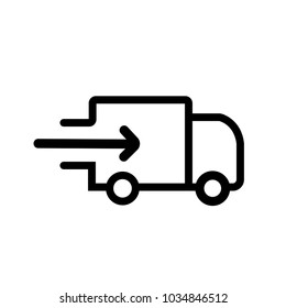 Delivery vector icon.Truck symbol. Menu vector icon. Sidebar,side symbol. Modern illustration for web and mobile apps design