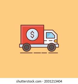 delivery Vector illustration on a transparent background. Premium quality symbols. Vector Line Flat color  icon for concept and graphic design.