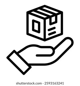 Delivery Vector Line Icon Design