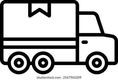 Delivery Vector Lineal Icon On White Background.