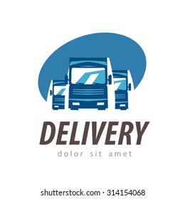 delivery vector logo design template. truck or transport icon