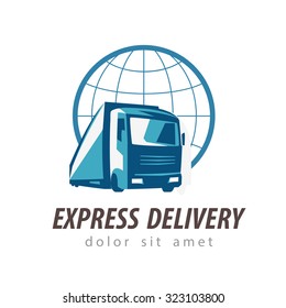 delivery vector logo design template. transportation or truck icon