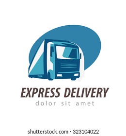 delivery vector logo design template. truck or lorry icon