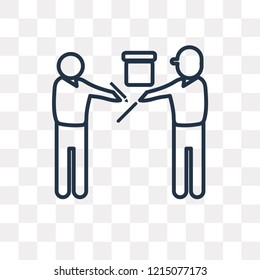 Delivery vector outline icon isolated on transparent background, high quality linear Delivery transparency concept can be used web and mobile