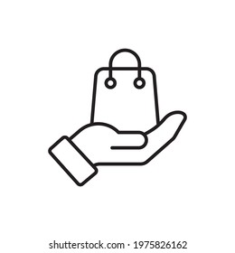 Delivery vector outline icon style illustration. EPS 10 File