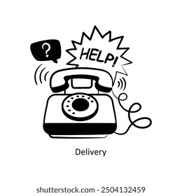 Delivery vector outlineStyle Design Vector Stock illustration. 