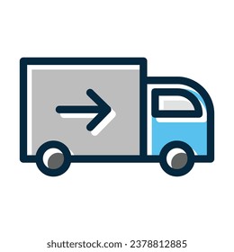 Delivery Vector Thick Line Filled Dark Colors Icons For Personal And Commercial Use.
