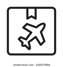 delivery vector thin line icon 