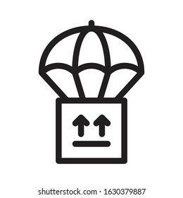 delivery vector thin line icon 