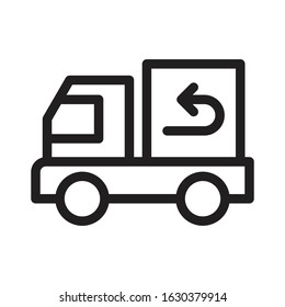 delivery vector thin line icon 