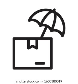 delivery vector thin line icon 