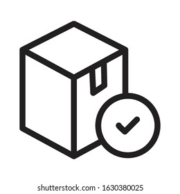 delivery vector thin line icon 