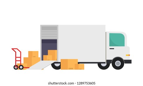 Delivery Vehicles Box Cartoon Vector Free Stock Vector (Royalty Free ...