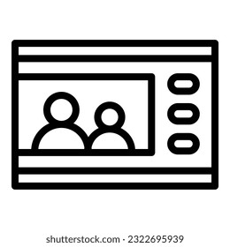 Delivery video intercom icon outline vector. Door system. Camera security