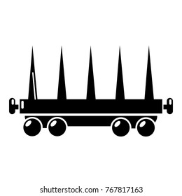 Delivery wagon icon. Simple illustration of delivery wagon vector icon for web
