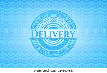 Delivery warer representation style emblem.