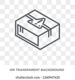 Delivery warning icon. Delivery warning design concept from Delivery and logistic collection. Simple element vector illustration on transparent background.