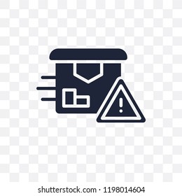 Delivery warning transparent icon. Delivery warning symbol design from Delivery and logistic collection.