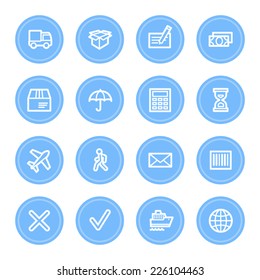 Delivery web icons set