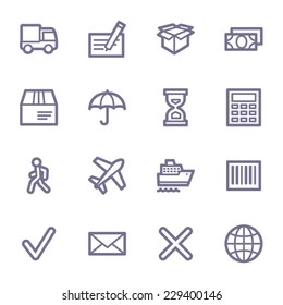 Delivery web icons set