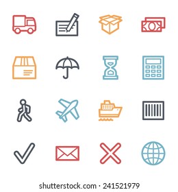 Delivery web icons set
