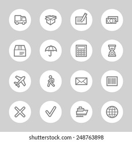 Juego de iconos web de entrega