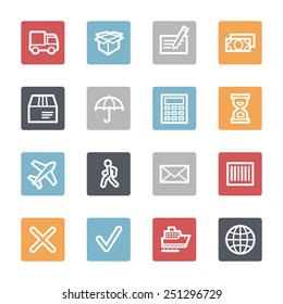 Delivery web icons set