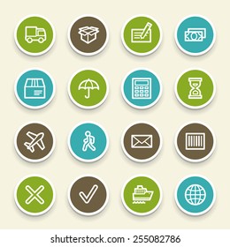 Delivery web icons set