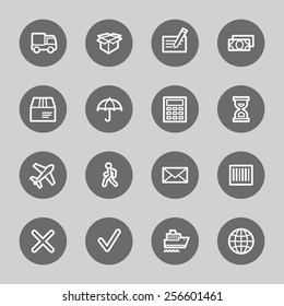 Delivery web icons set