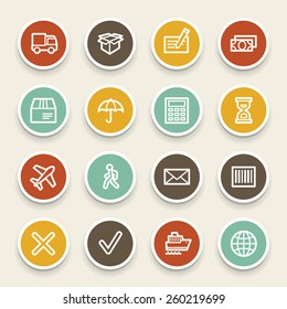 Delivery web icons set