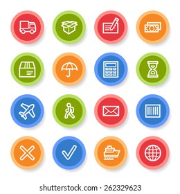 Delivery web icons set