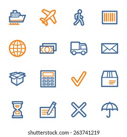 Delivery web icons set