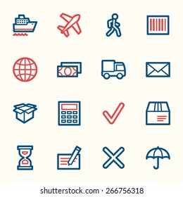 Delivery web icons set