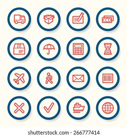 Juego de iconos web de entrega